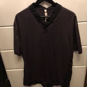 Striped, collared shirt